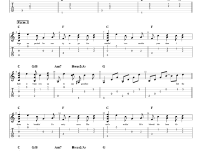 Leaving On A Jet Plane - Lyrics (PDF)