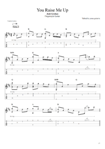You Raise Me Up - Josh Groban (PDF) - Yunus Guitarist