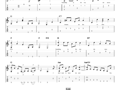 Something - The Beatles - Fingerstyle - Lyrics (PDF)