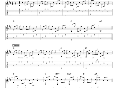 Here Comes The Sun - The Beatles + Lyrics (PDF)